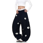 ストリート 花の刺繍 スウェットパンツ P367