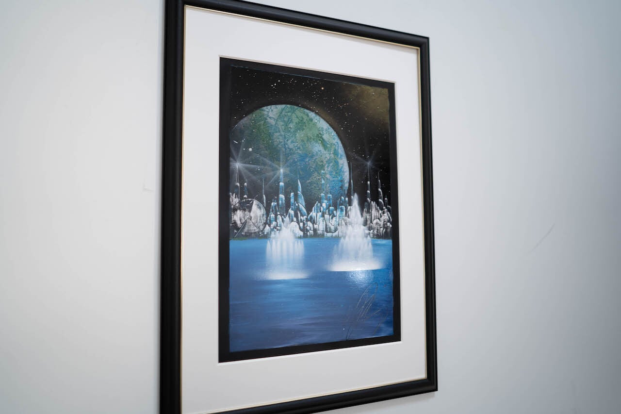 urban / 宇宙、都市をテーマにしたスプレーアート作品 原画販売アート