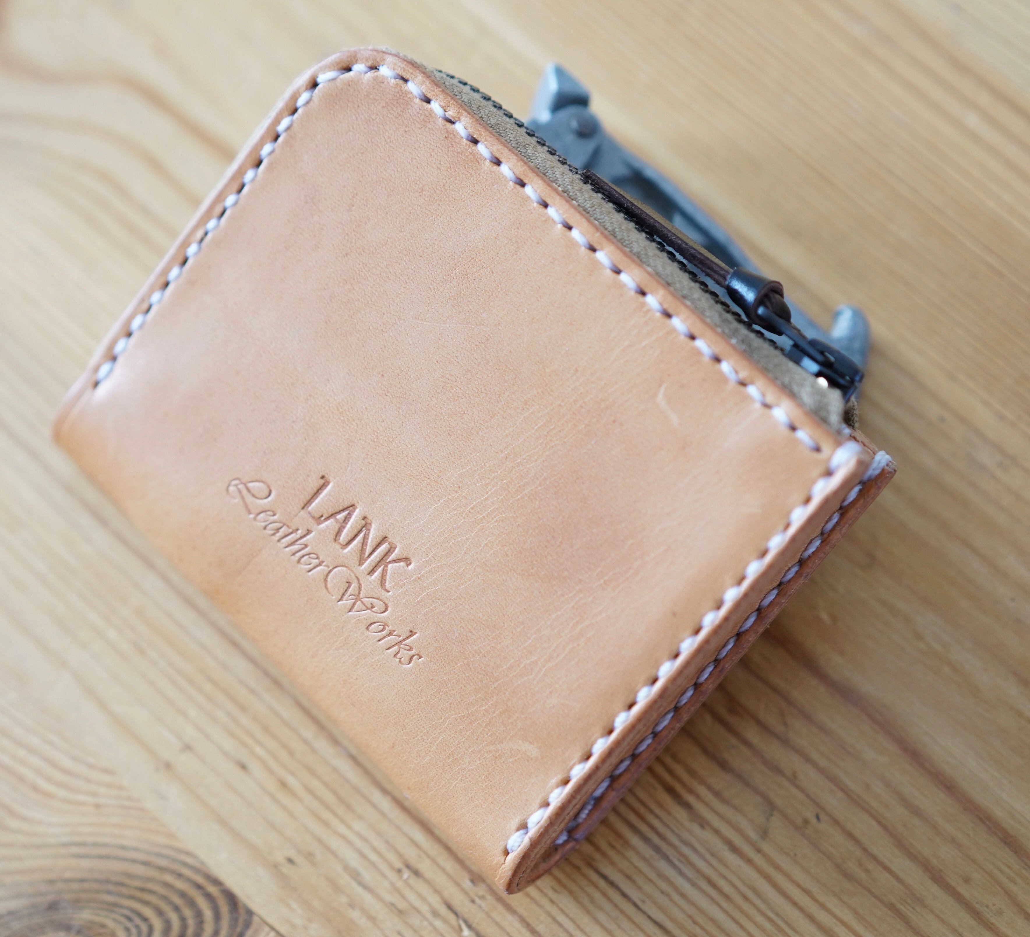 LANK Leather Works コードバンL型ジッパーウォレット
