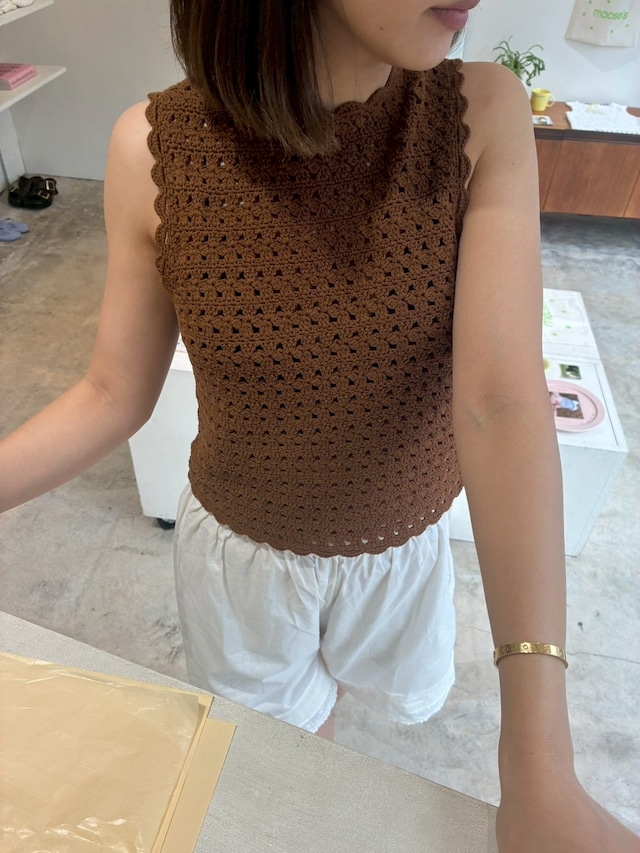 summer crochet knit (brown)