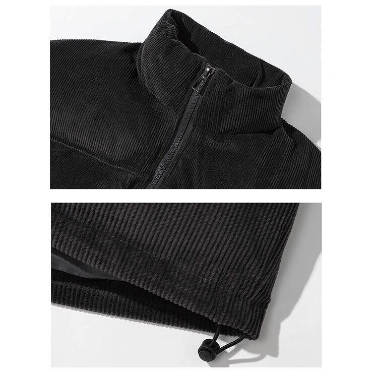 ★STAND COLLAR CORDUROY COTTON COAT　　　A0842