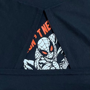 【GILDAN】スパイダーマン プリント Tシャツ ロゴ 黒t 半袖 2X-LARGE ビッグサイズ US古着