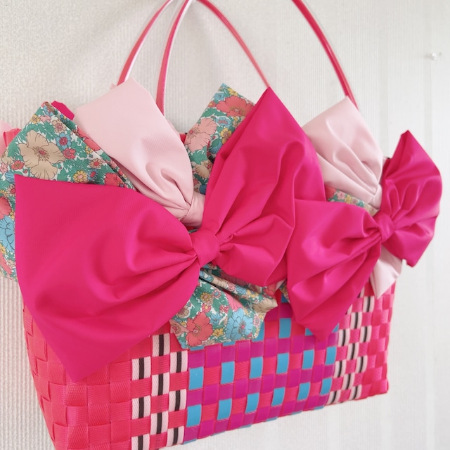 プラかごリボンバッグ