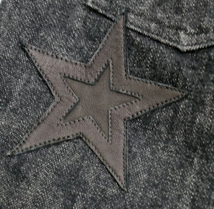 CHROME HEARTS クロムハーツ スターパッチ デニムパンツ クロスボール