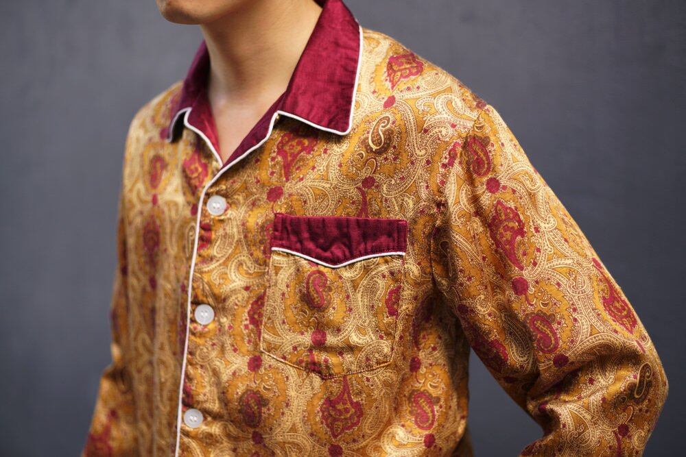 Euro Vintage Paisley Pattern Pajamas Shirt [1960s-] EURO Vintage