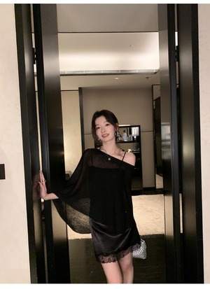 Asymmetrical Knit Camisole and Pullover Set up【H00077】