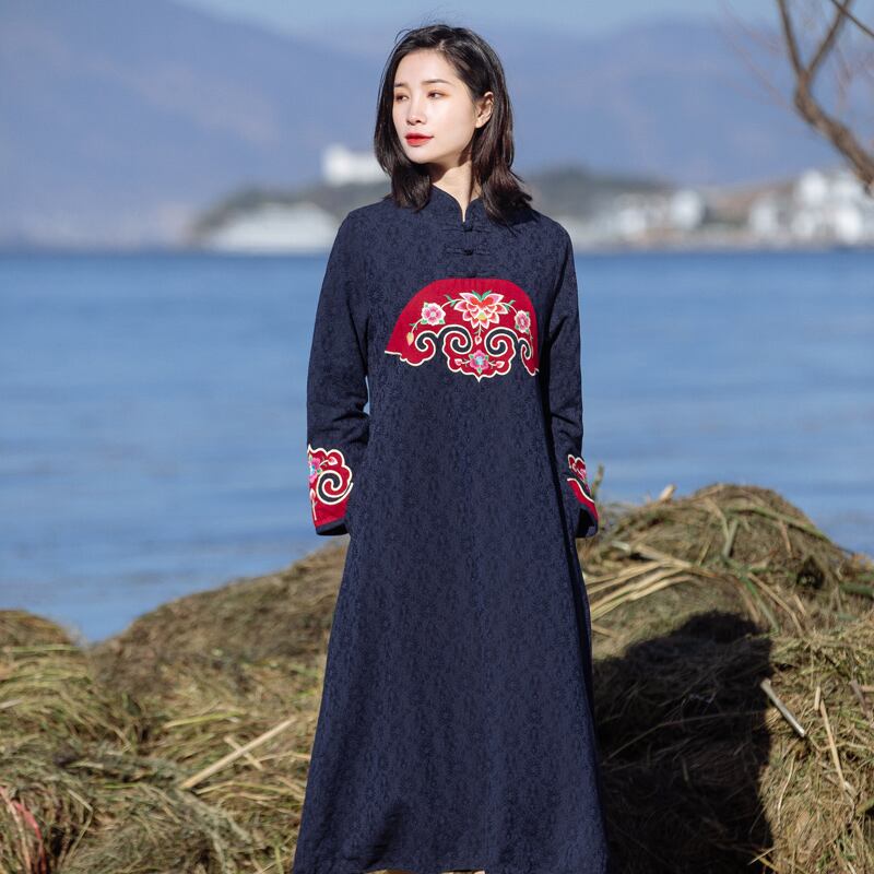 センターお チャイナドレス風 チャイナ風 レディース服 ワンピース となってし センターお チャイナドレス風 チャイナ風 レディース服 ワンピース となってし
