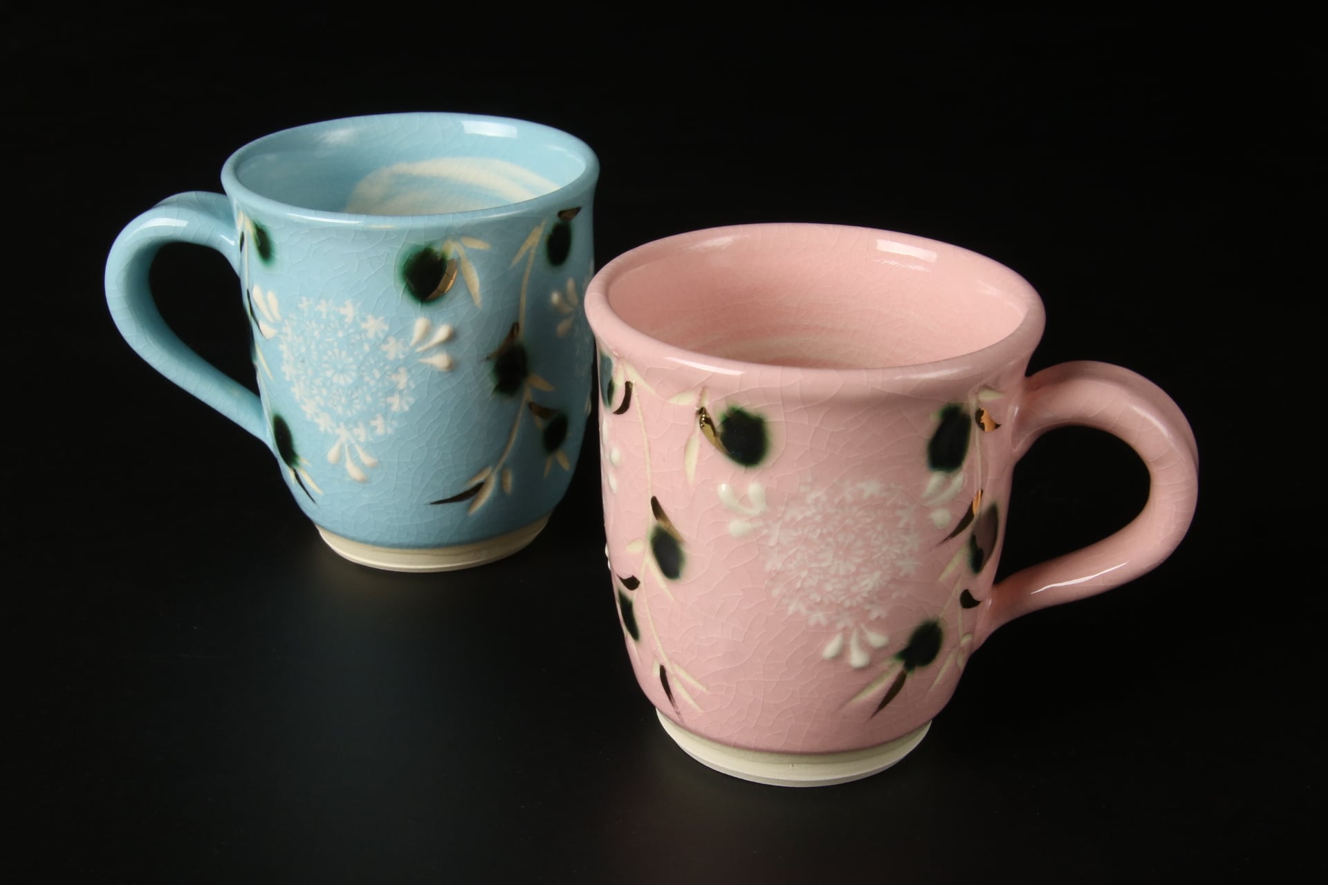 清水焼 花三島しぼりだし （宝瓶） 清水焼