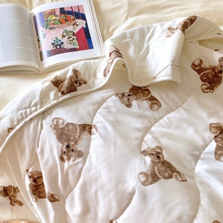 french teddy bear blanket 105*130 / フレンチ テディーベア