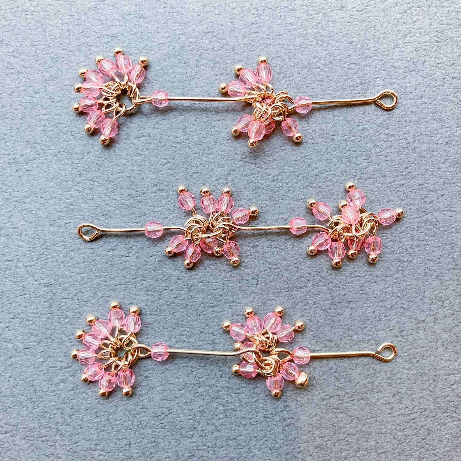 再入荷〉小花ビーズつながりチャーム | Dua-アクセサリーパーツショップ