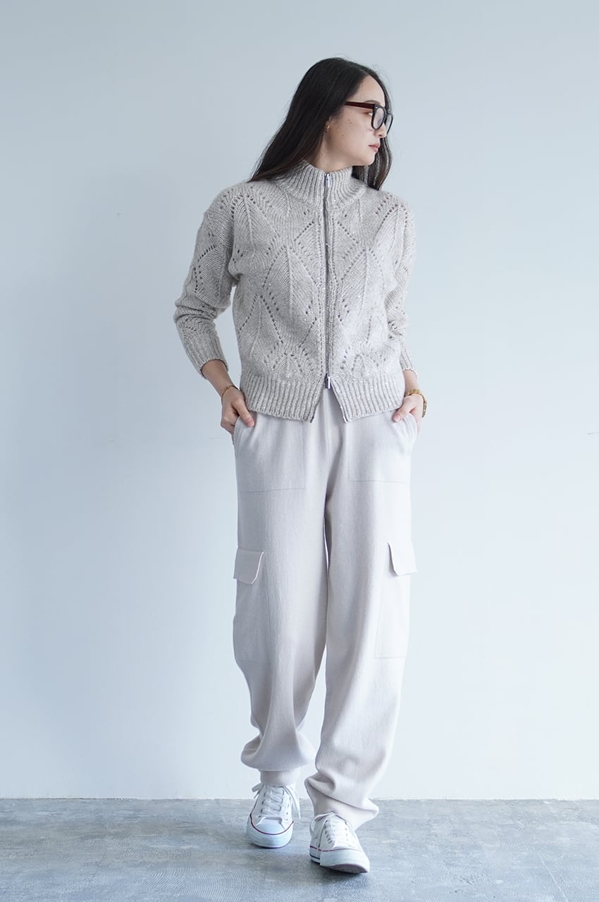 PESERICO/ぺセリコ ウールカシミヤ・シルクニットジョガーパンツ | LA