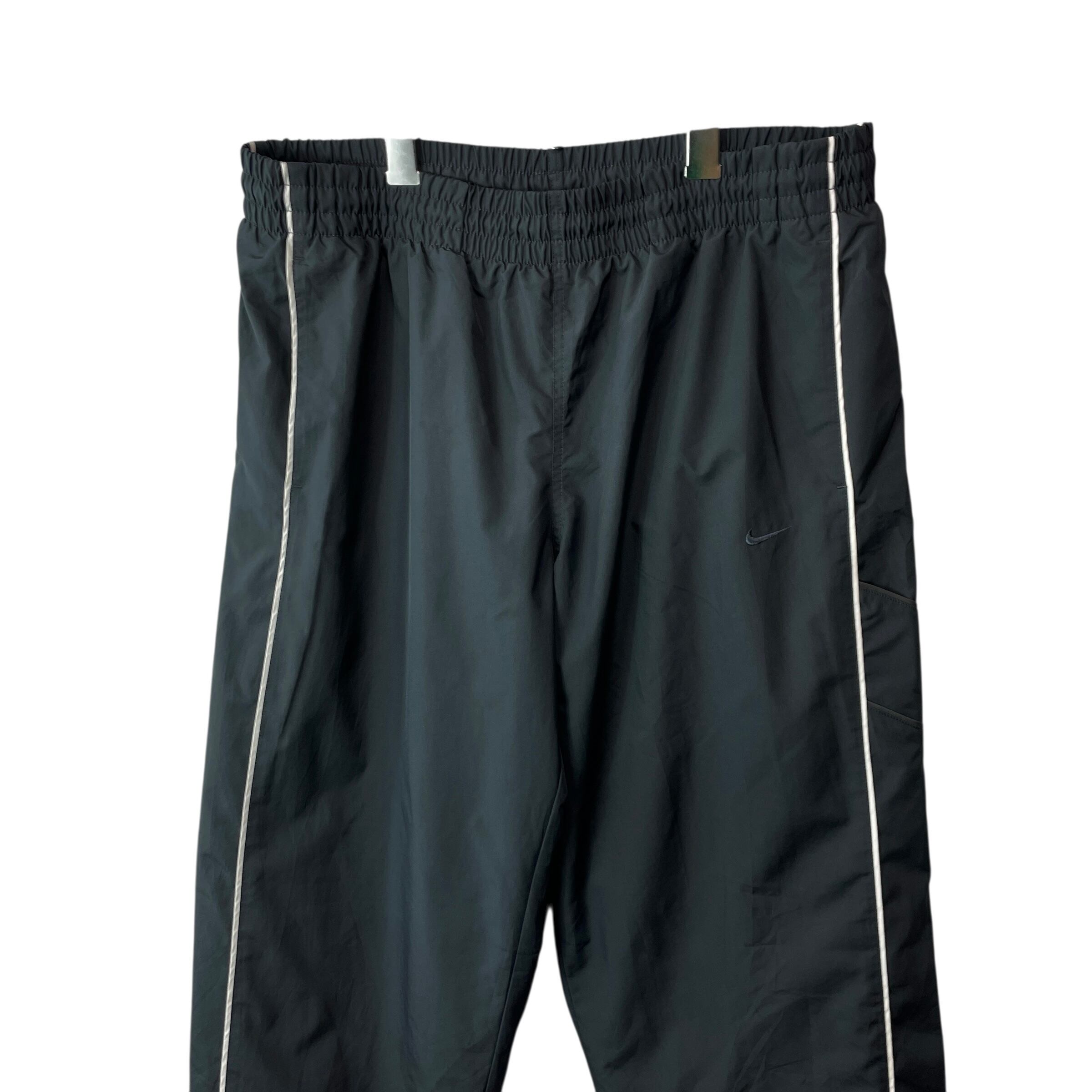 極太 バギー NIKE ナイキ トラックパンツ 2ライン ブラック