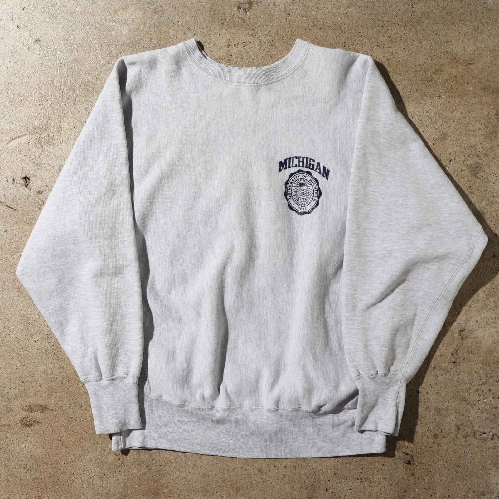 極美品 90s L リバースウィーブ 両面デカロゴ スウェット ミシガン 