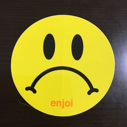 【ST-229】Enjoi Skateboard エンジョイ スケートボード ステッカー Sad Smiley