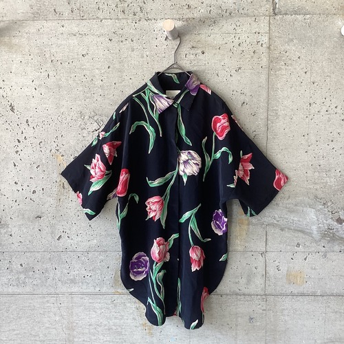 NORMA KAMALI poppy flower print shirt