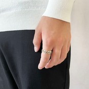 Bicolor Chain Ring〈S925〉