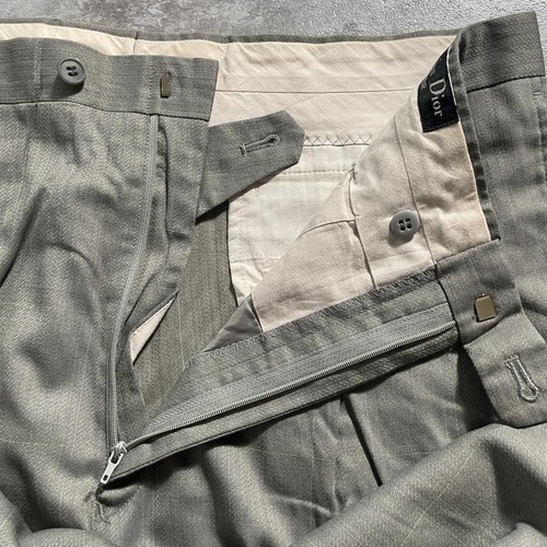 00s Dior gray slacks made in Japan 詳細写真8