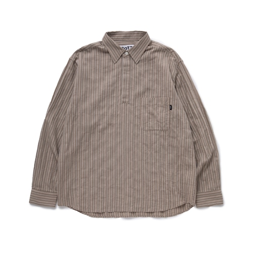 Stripe Pullover Shirt(brown)