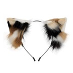 予約 コスプレ小物 ネコ仮装 猫耳カチューシャ 猫尻尾 猫手袋 ねこ耳 ネコしっぽ コスチューム 仮装 ハロウィン 文化祭 学園祭 イベント パーティー コスプレ衣装 フェイクファー ふわふわ 三毛猫 白黒猫 水色猫 k15007
