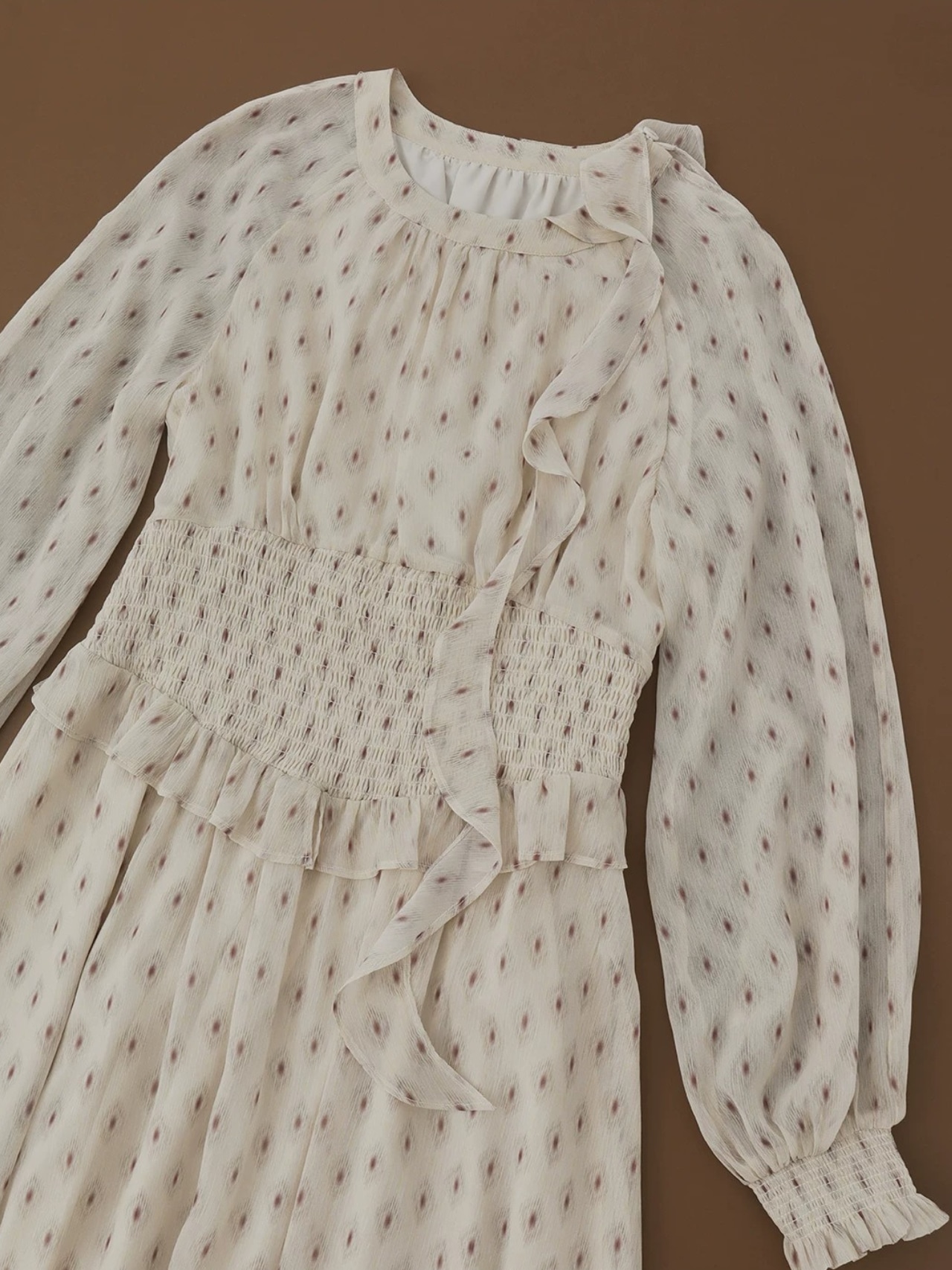 Rêverie à Pois Ruffle Dress F0784