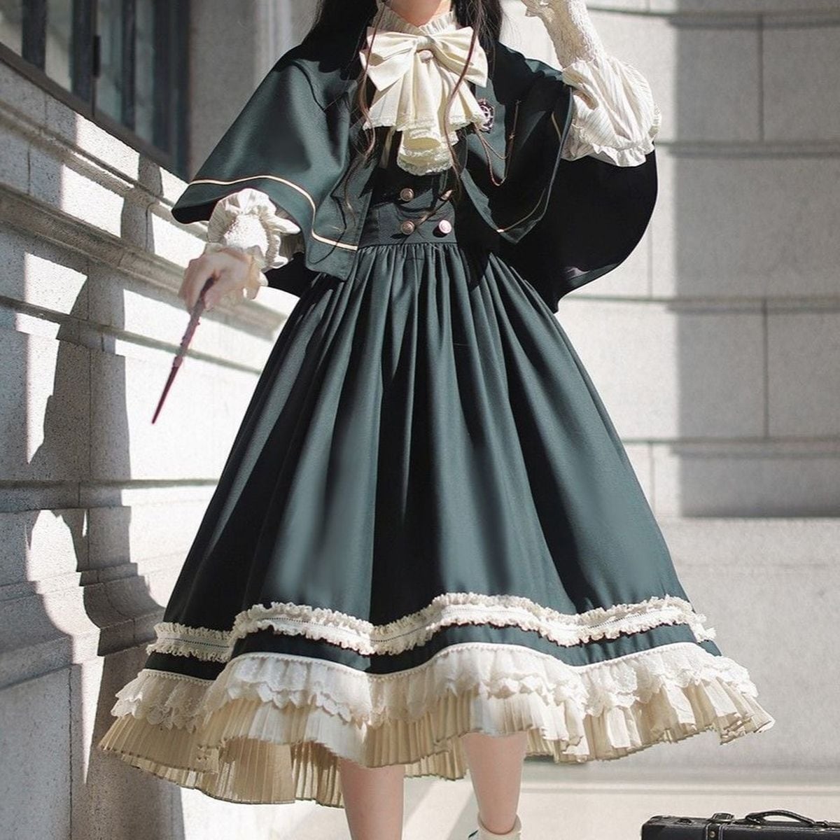 魔法学園エレガントケープ付きセットアップ：ケープ(ショート丈