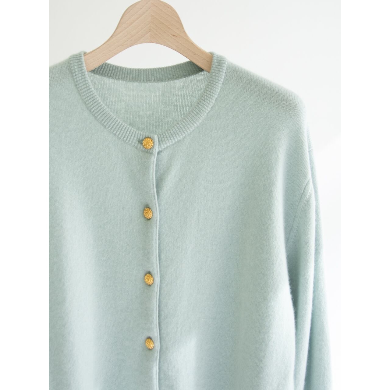 【Unknown Brand】Cashmere Knit Cardigan（クルーネックカシミヤニットカーディガン）