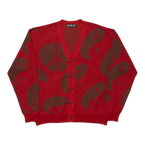 【BAL】JACQUARD RAMIE CARDIGAN(RED)〈国内送料無料〉