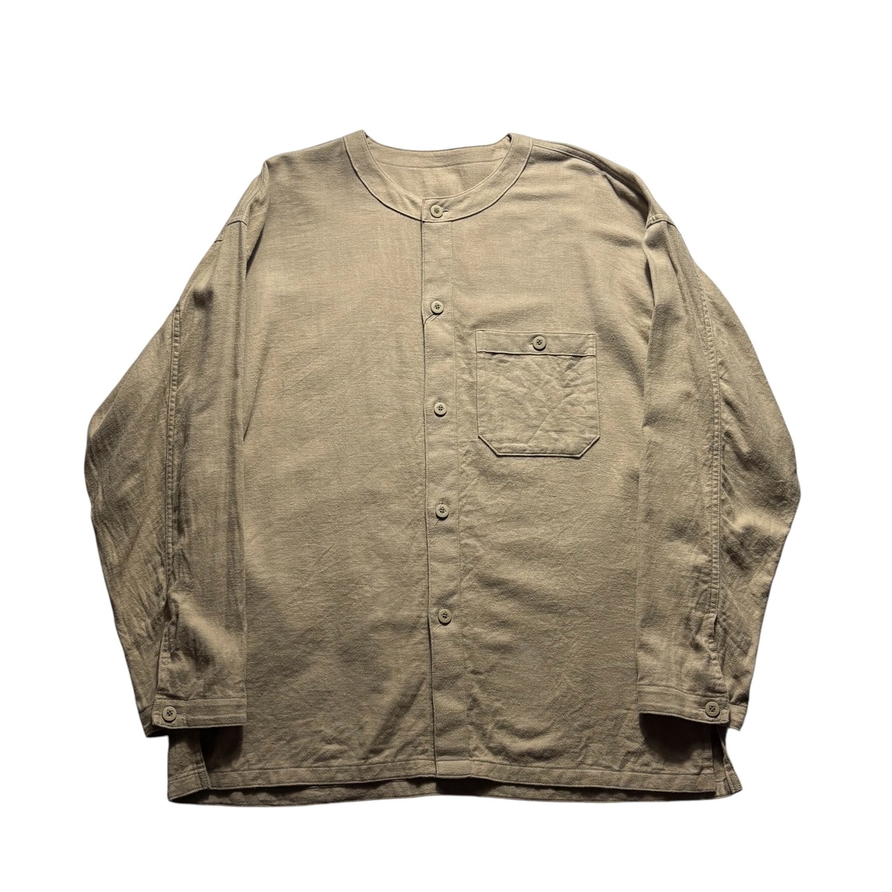 ISSEY MIYAKE collarless shirt