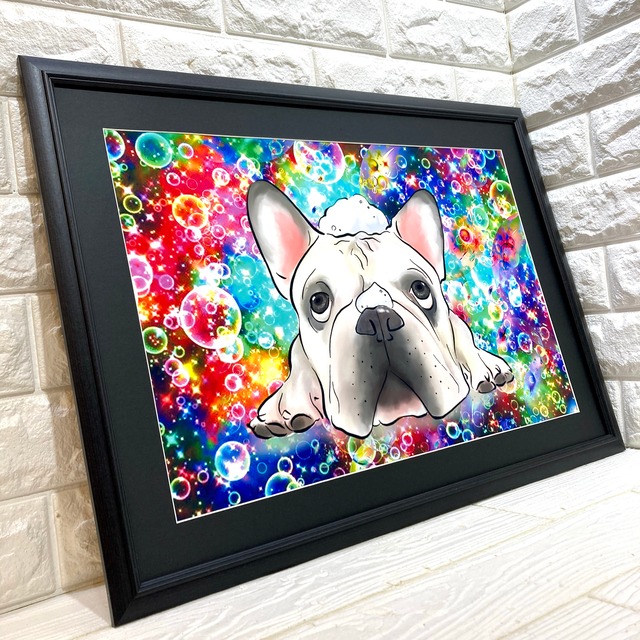 フレンチブルドッグアート Lサイズ Dyfre072 Atelier Buzz