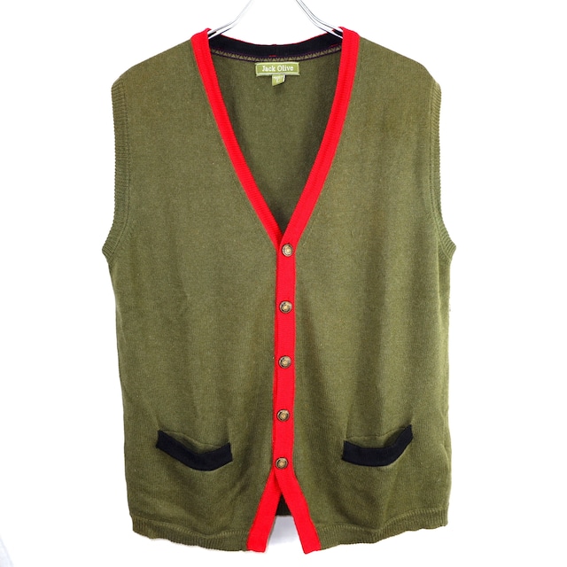 [L] British Cardigan Vest | ブリティッシュ カーディガン ベスト