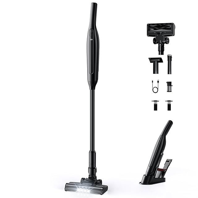 YIEECスティッククリーナーコードレス掃除機 強力70kPa吸引力 LED搭載