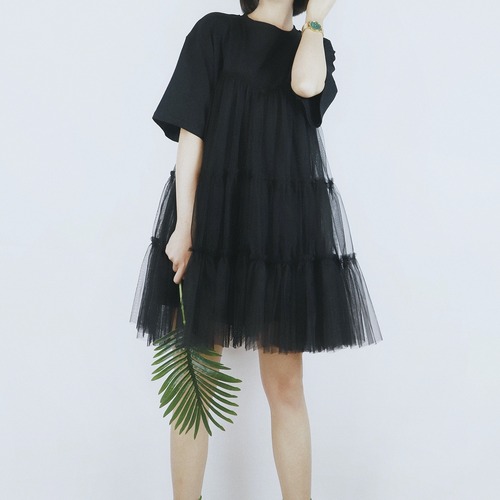 【Tea Tree】ルーズTシャツ チュチュワンピース 2colour   10509