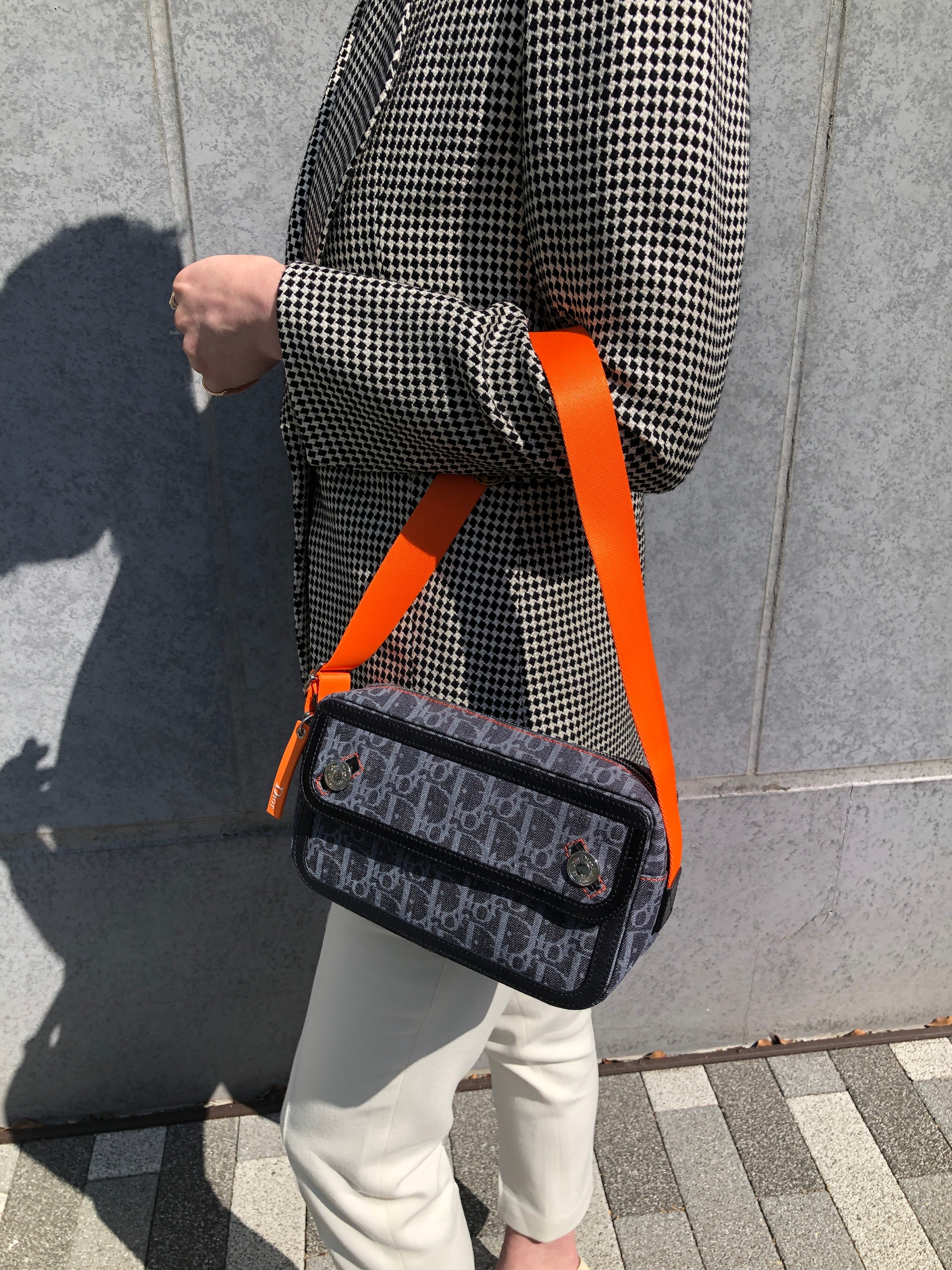 Christian Dior クリスチャン ディオール フライトライン トロッター ショルダーバッグ インディゴ デニム フラップ vintage ヴィンテージ オールド jb5tcy