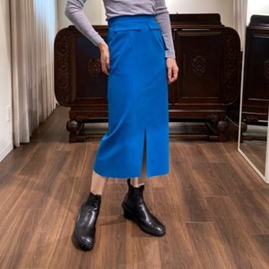 fake/sed tight skirt blue