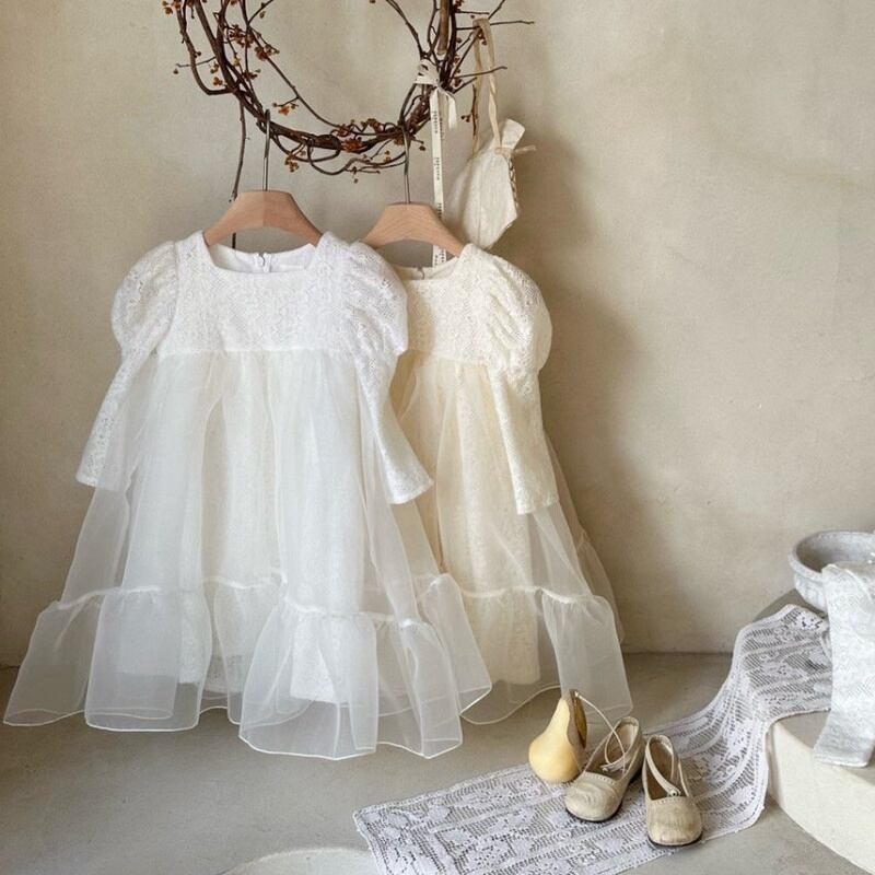 【BABY&KID】韓国風 レトロプリンセスワンピース