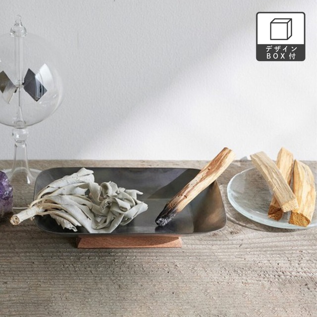 ペルー産パロサント（3本）とS字の香立てセット／香立て付 浄化