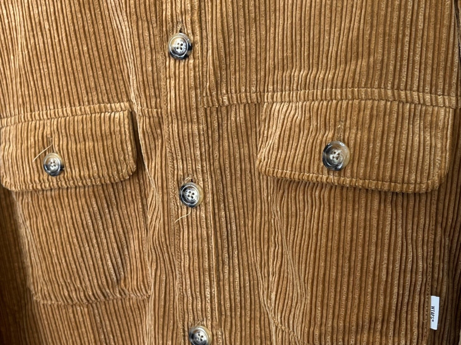 WTAPS 21AW WCPO LS CORDUROY SHIRT CAMEL LARGE 212WVDT-SHM04 57336 