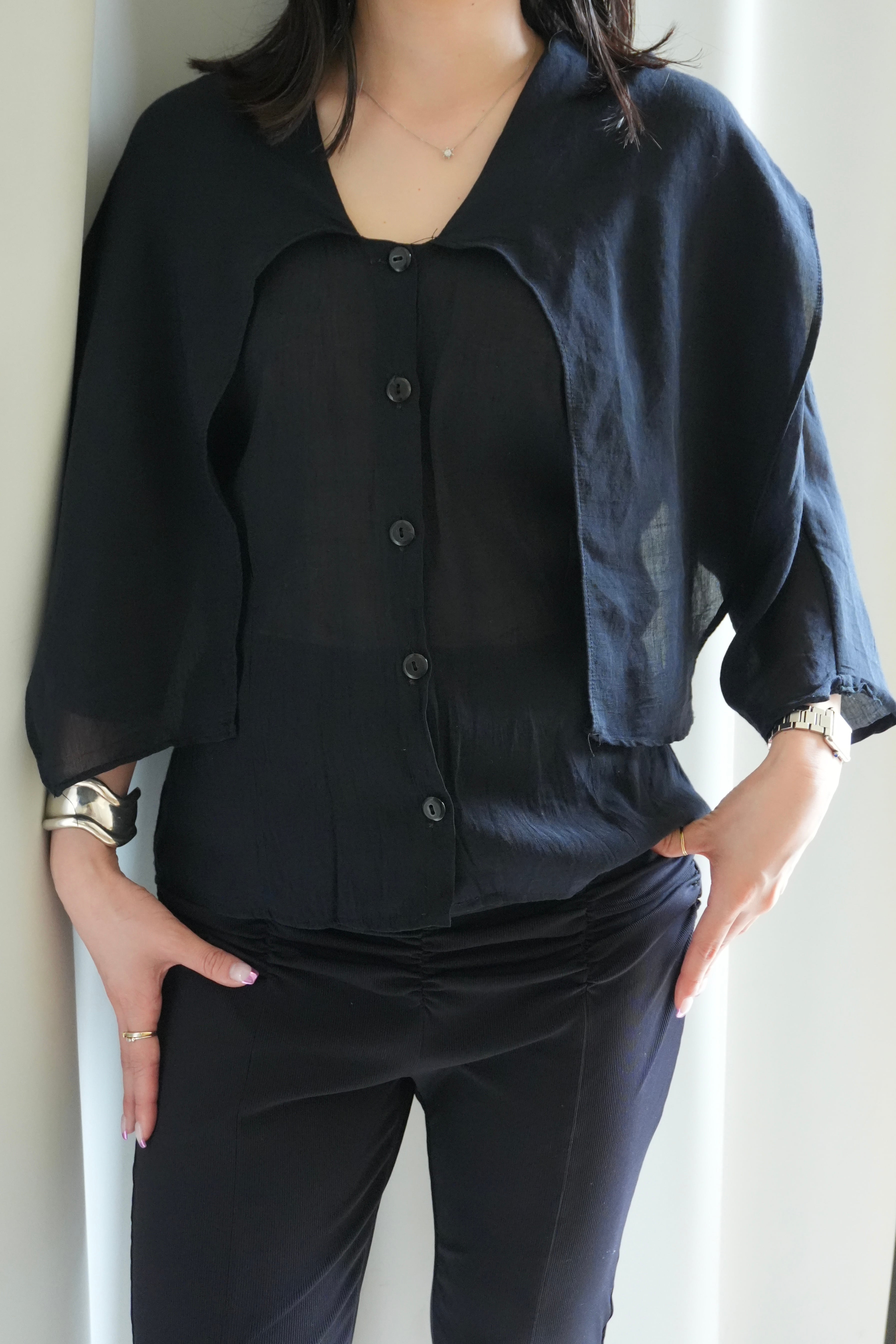 used sheer blouse