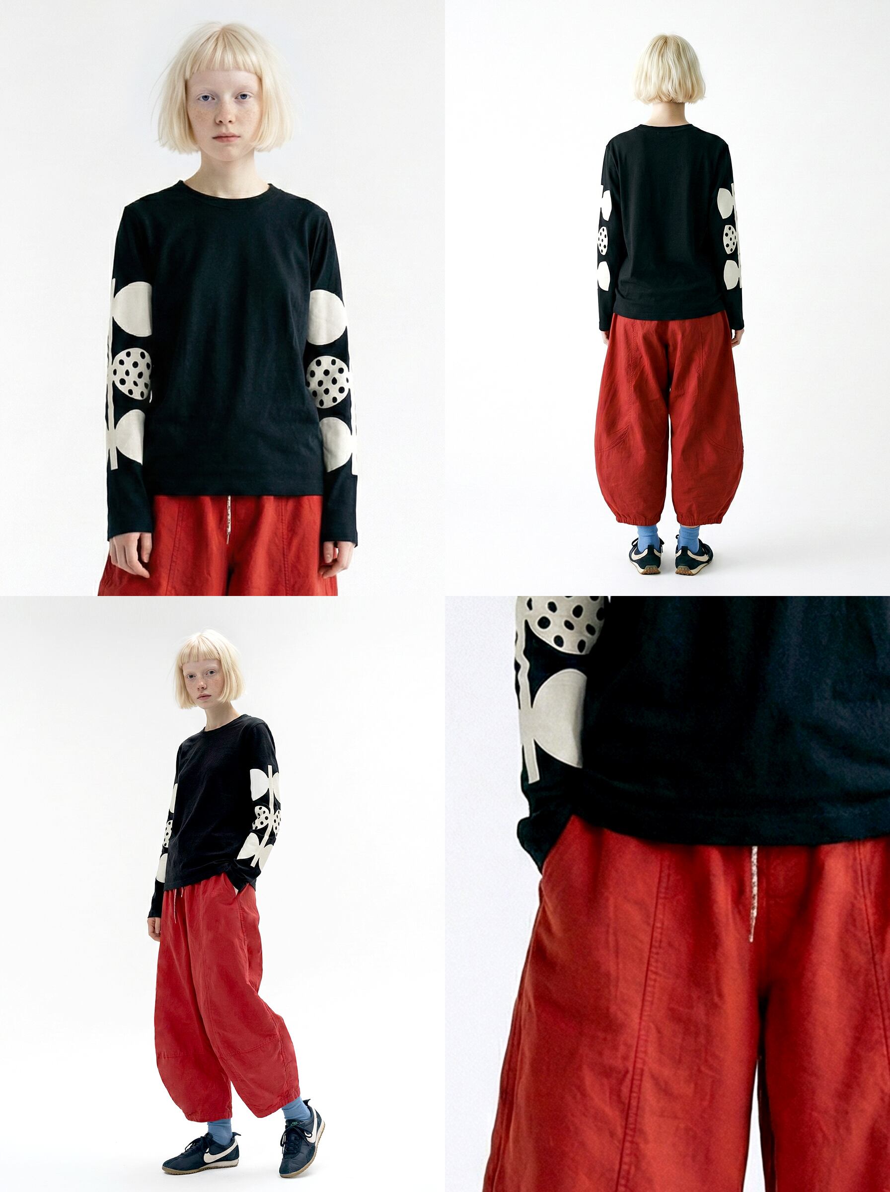 imakokoni オリジナルレッドカラーデザインパンツ 265393 | imakokoni