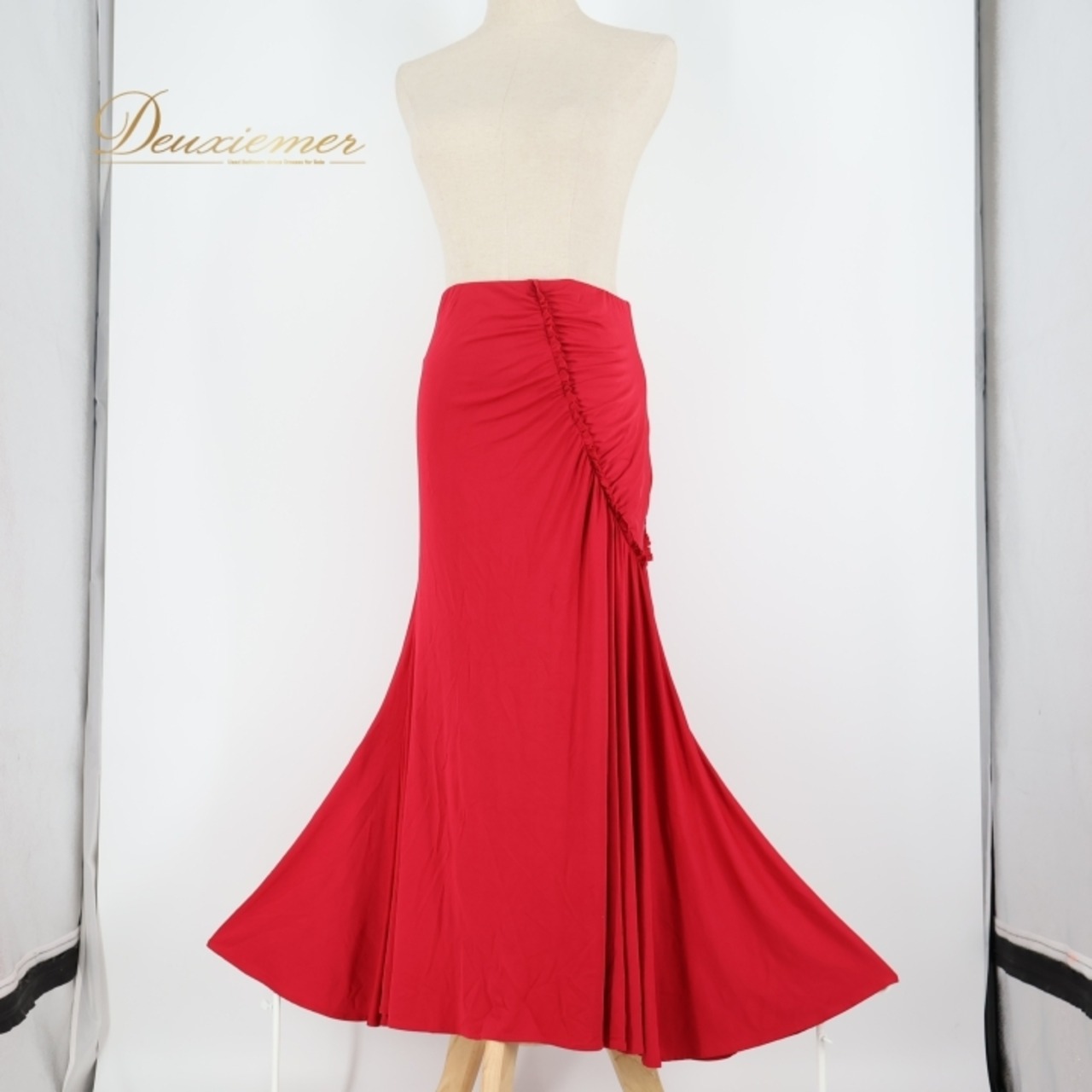 社交ダンス 衣装 スカート ピンク系 チャコットロイヤルダンス Chacott ROYAL DANCE レッスン 練習 無地 シンプル ストレッチ 伸縮 華やか 明るい 上品 かわいい 鮮やか フリル