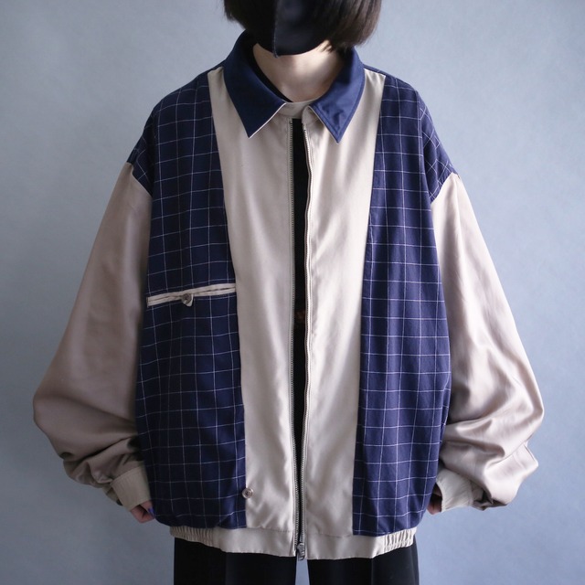"POLO RALPH LAUREN" loose silhouette XL check lining swing top