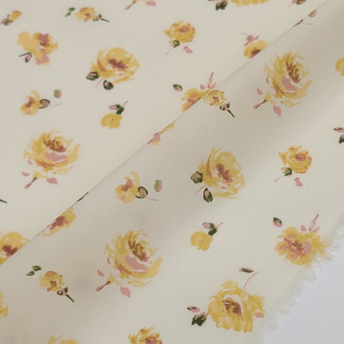 リバティ・ファブリックス タナローン Rosa ローザ イエロー 約108×50cm