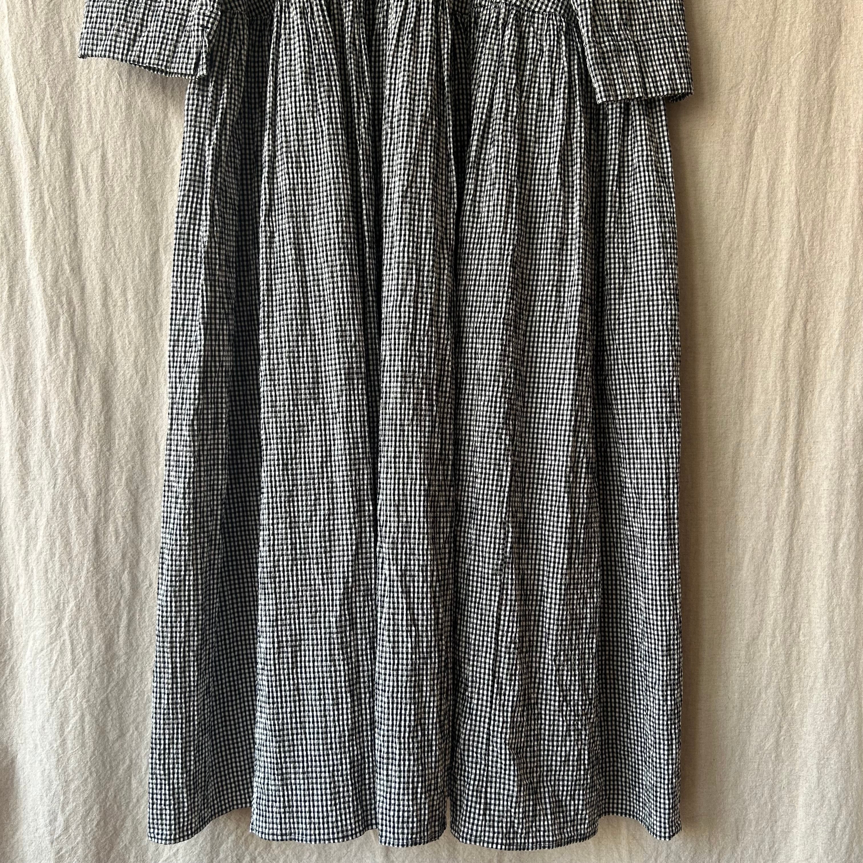 Gauze♯ ガーゼ BUMPY COTTON SWITCHING GATHER ONE PIECE | tous les