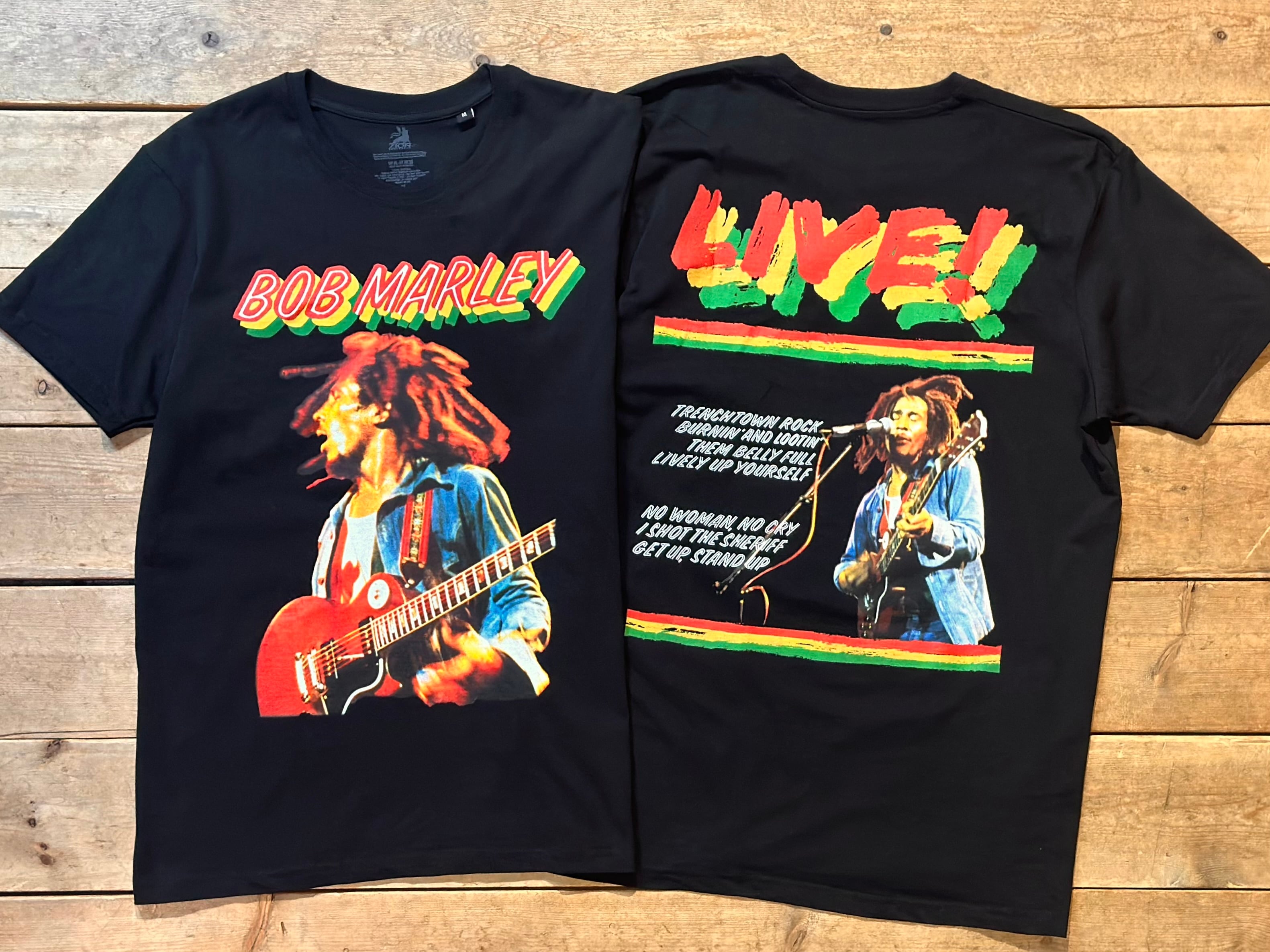 Rock Off / BOB MARLEY LIVE! Official License Tee | Little Wings