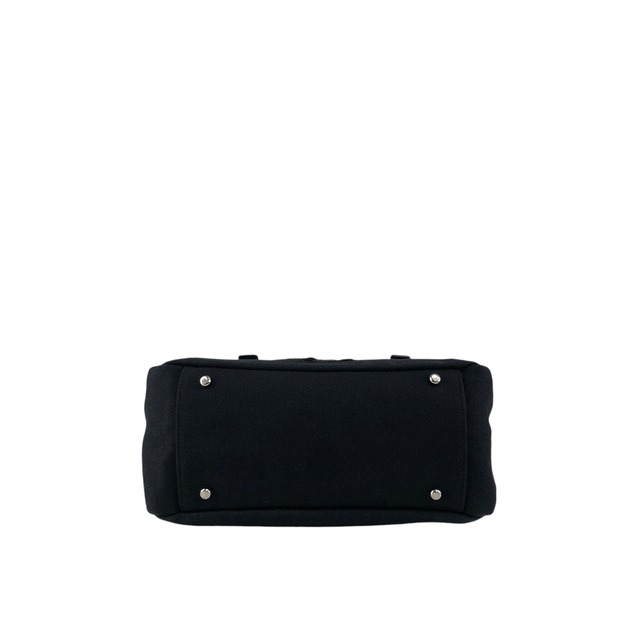 Yves Saint Laurent イヴ・サンローラン ハンドバッグ ブラック YSL キャンバス×レザー vintage ヴィンテージ オールド p825h3
