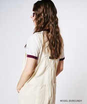 COOLA 4ベアープリントリンガーTシャツ (BURGUNDY)　CQ-48101