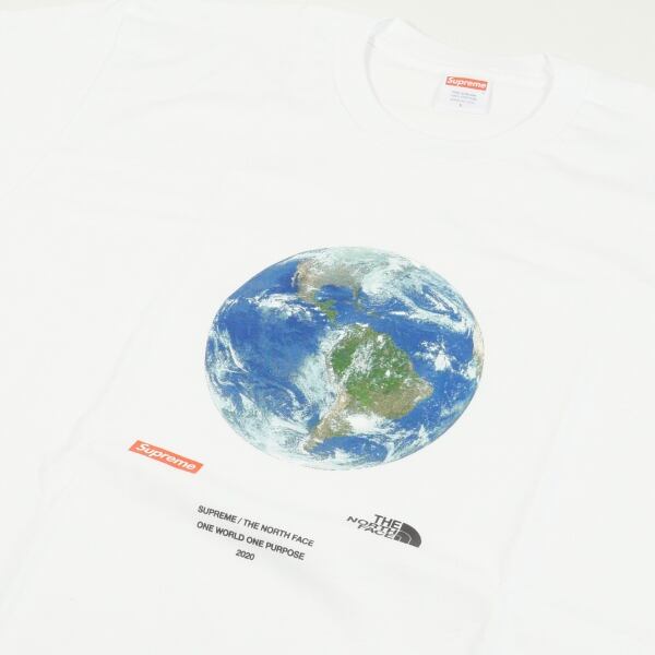 Supreme The North Face One World Teeシュプ