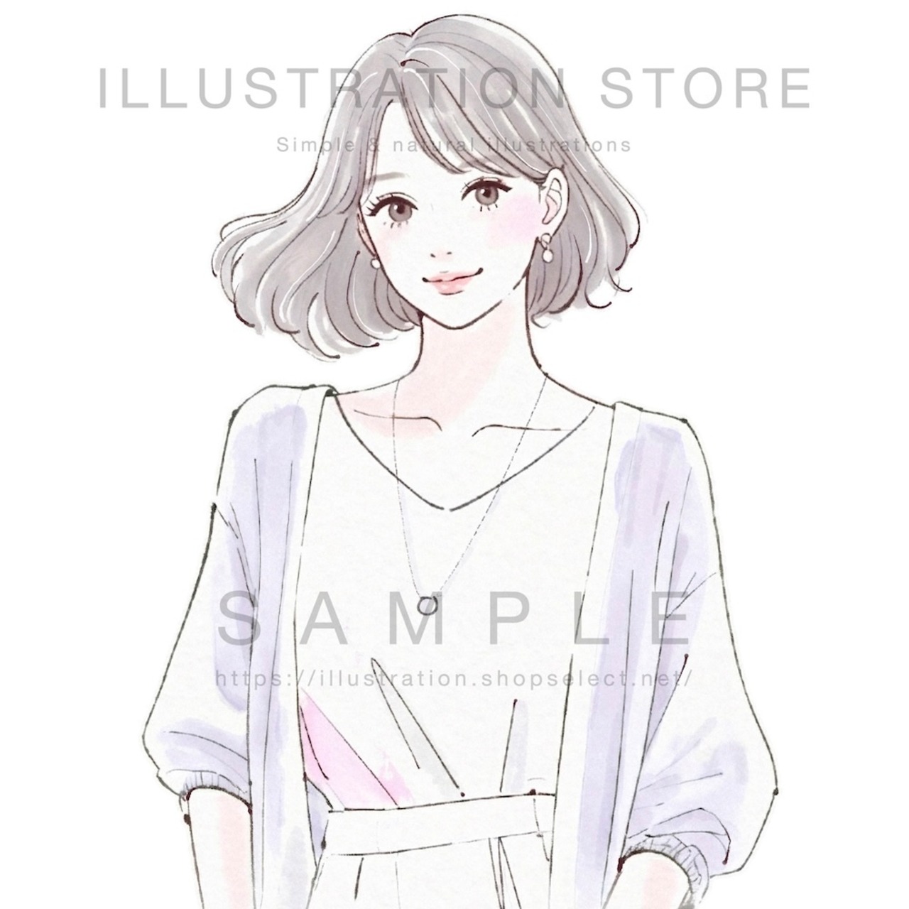 カーディガンを着た女性