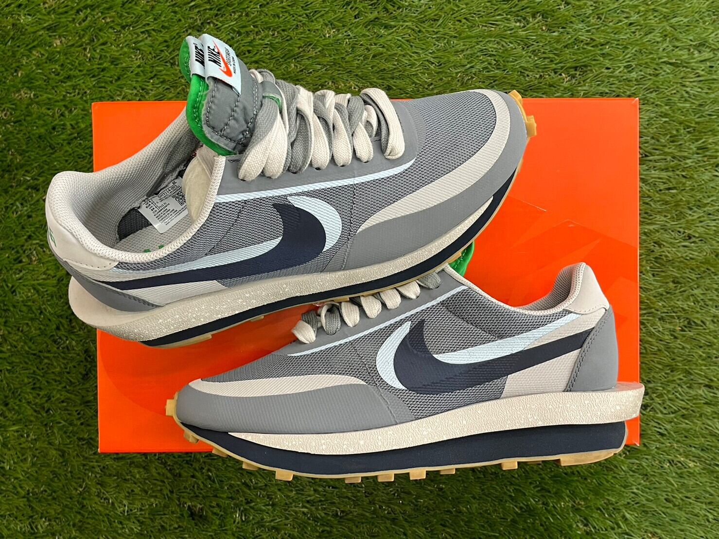 NIKE × sacai × CLOT LD WAFFLE S/C NS COOL GREY DH3114-001 27.5cm  