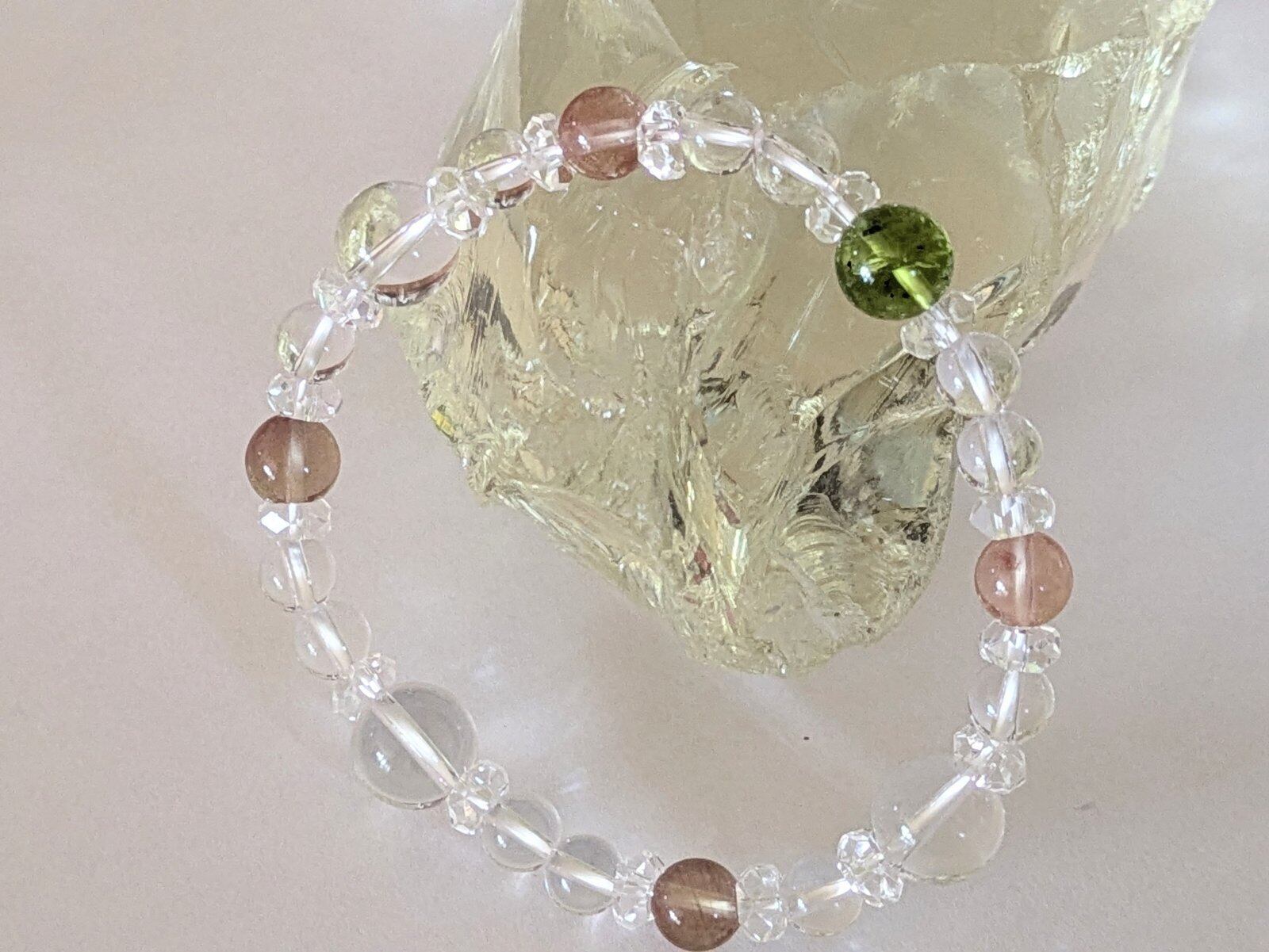 《ブレスレット》高品質ペリドット&レア!カラーチェンジアンデシン